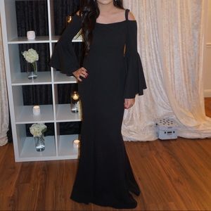 Black off the shoulder gown!